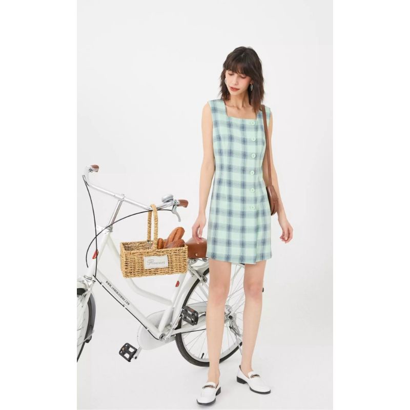 Váy Veromoda hoạ tiết caro trẻ trung