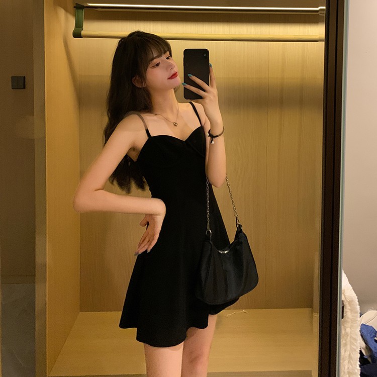 Xiaozhainv Set Đầm Ôm Hai Dây Và Áo Sơ Mi Tay Phồng Thời Trang Gợi Cảm Cho Nữ | BigBuy360 - bigbuy360.vn