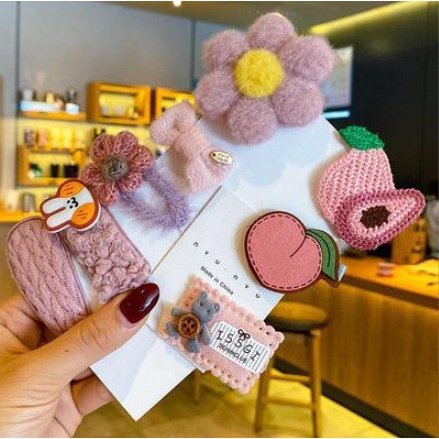 Set kẹp tóc 8 món BKIDS nhiều hình dễ thương cho bé gái