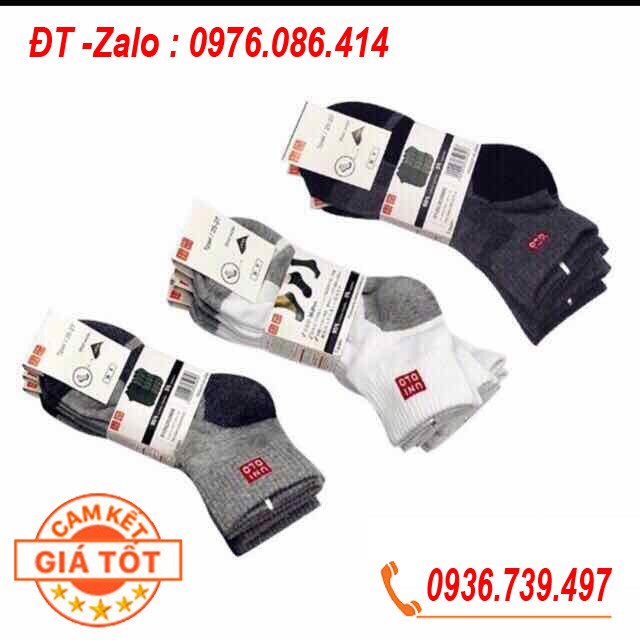 Combo 10 Đôi Tất Nam Uni Cổ Cao Xuất Nhật Cao Cấp