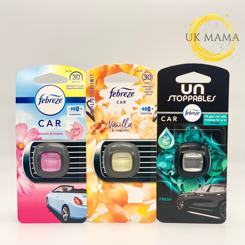 Nước hoa ô tô Febreze Car Air Freshener kẹp cửa gió điều hoà