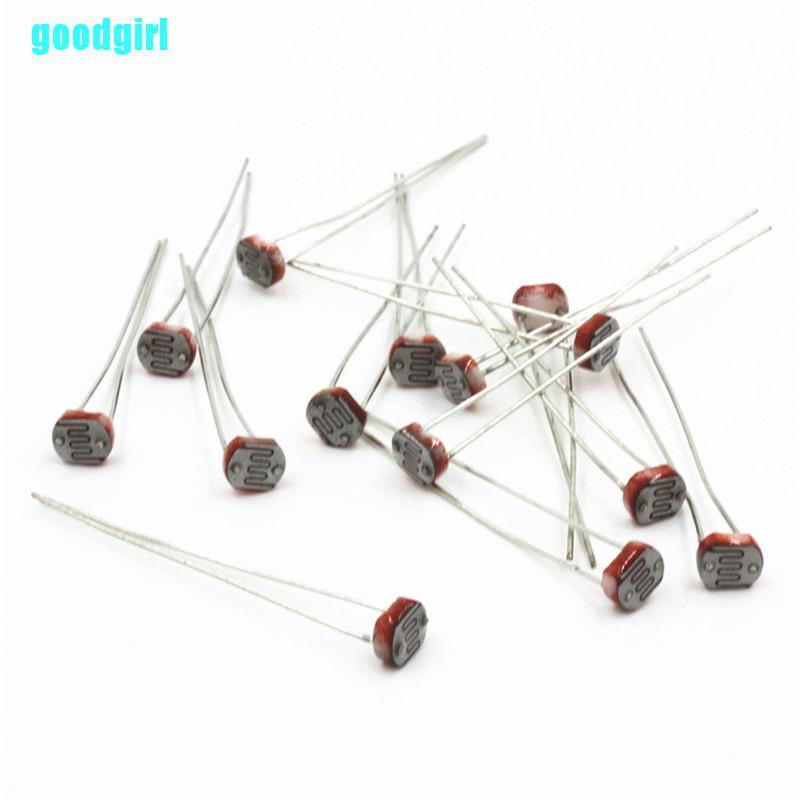 Set 30 Linh Kiện Cảm Biến Quang Điện Trở Quang Ldr Cds 5mm Gl5516 Arduino
