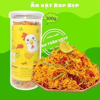 Khô gà lá chanh 300g bop bep- đồ ăn vặt ngon, đồ ăn vặt hà nội