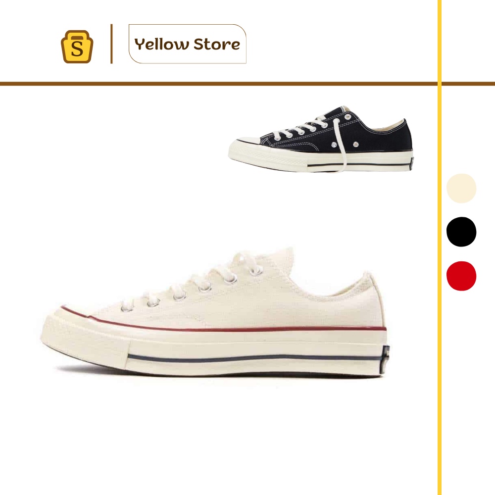 Giày Thể Thao Nam Nữ Cổ Thấp CV_All Star_1970s Fear Of God Kem CONVERSE Đen/Kem Low, CV thấp cổ