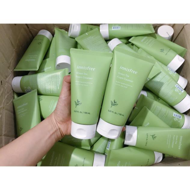 Hàng Hàn- Sữa Rửa Mặt Chiết Xuất Từ Trà Xanh Innisfree Green Tea Foam Cleanser 150ml