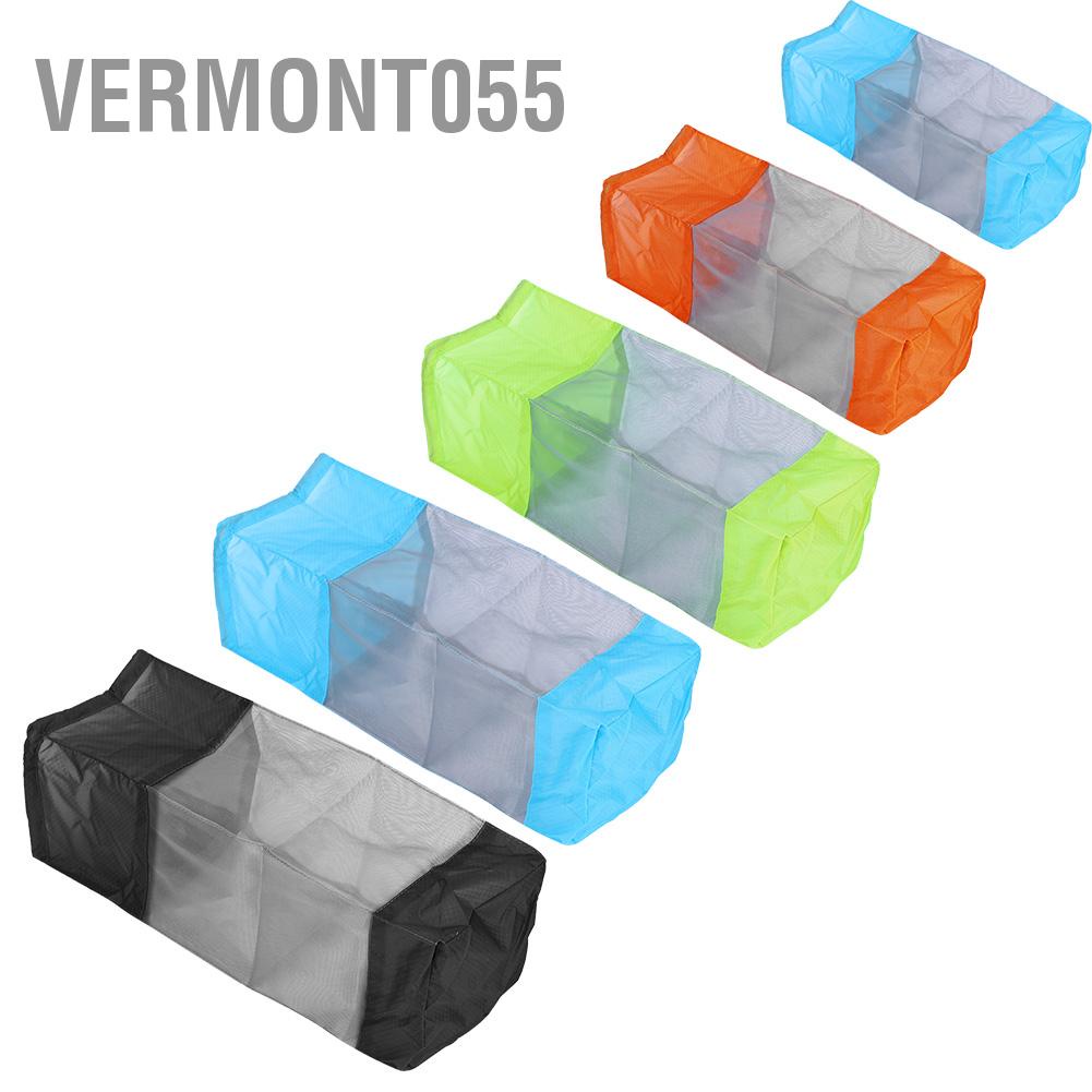 Vermont055 Portable Storage Foldable Washing Clothes Laundry Basket Bag Mesh Net Drawstring