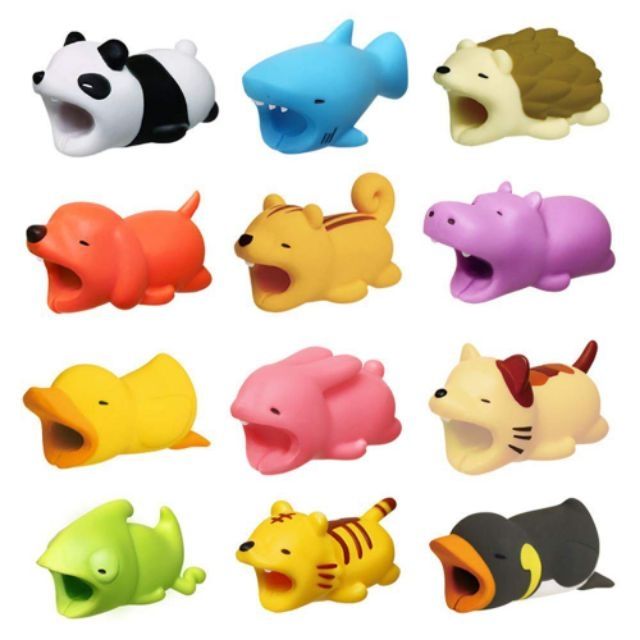 ( Siêu hot) Thú ngậm bảo vệ đầu dây sạc hình thú siêu cute | BigBuy360 - bigbuy360.vn