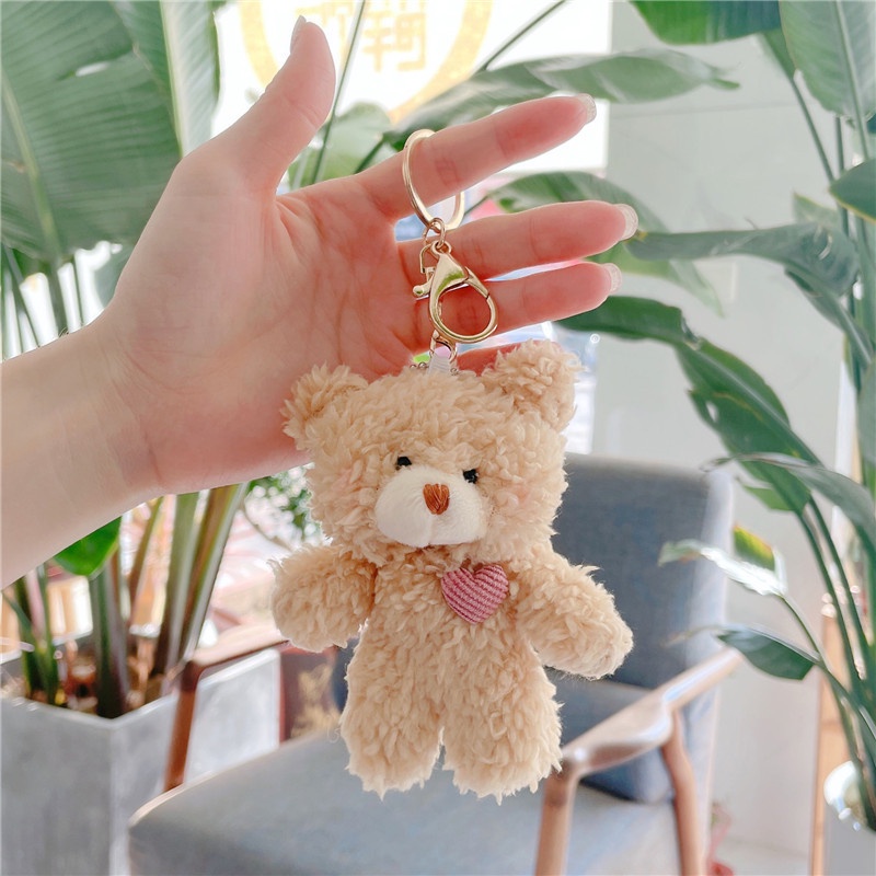 Móc khoá gấu bông mini treo balo cặp túi xách xinh xắn cute dễ thương GB - 075