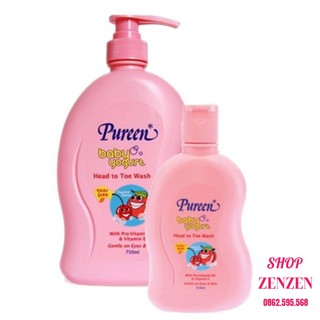 Tắm gội toàn thân cho trẻ sơ sinh tinh chất sữa chua Pureen baby yogurt