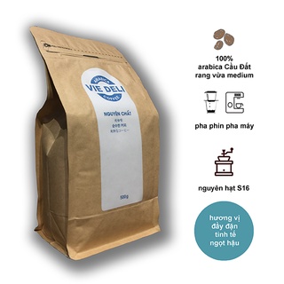Cà phê hạt Arabica VieDeli, túi 500g