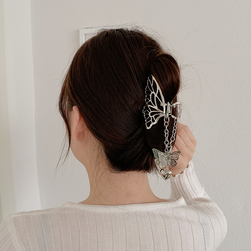 Kẹp Tóc Hình Nơ Lưới Đính Tua Rua Cỡ Lớn Thời Trang Cho Nữ