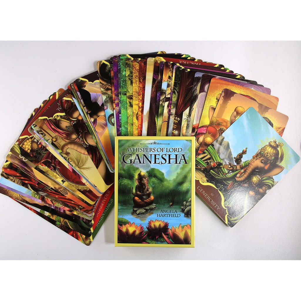 Bài Whispers Of Lord Ganesha 50 Lá Bài Tặng File Tiếng Anh Và Đá Thanh Tẩy C105