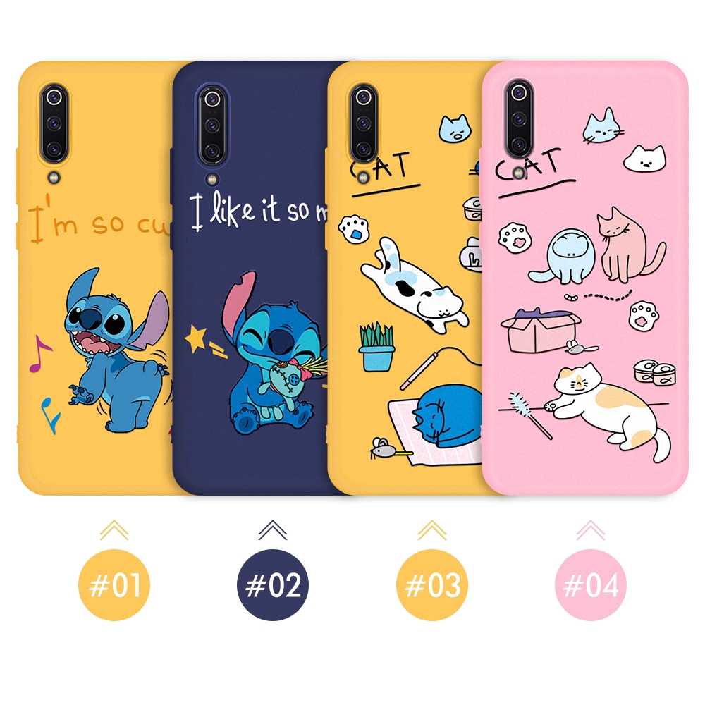 Cute Protector Case for Xiaomi Mi5X Mi6X Mi6 Mi8 Lite Mi9 SE MiA3 Lite Cartoon Stitch Pattern Painted Cover | BigBuy360 - bigbuy360.vn