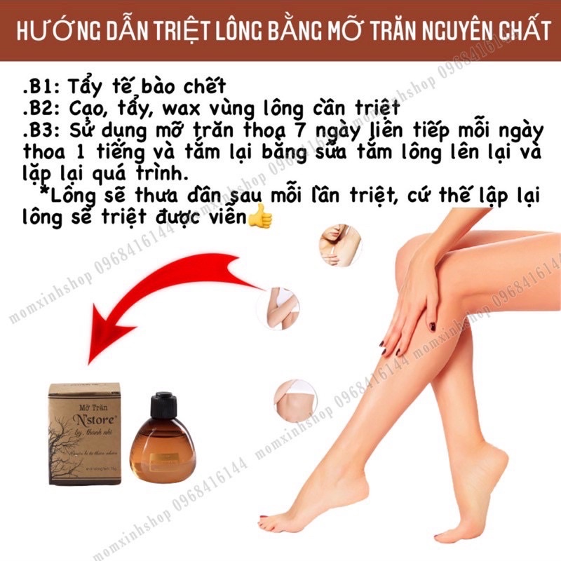 Mỡ Trăn Nguyên Chất N’Store Tẩy Lông, Mờ Sẹo