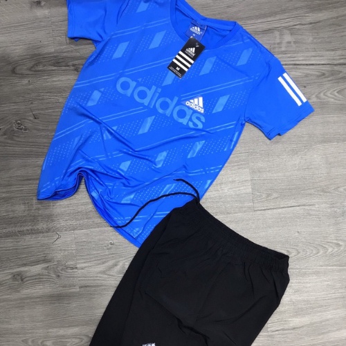 Set Đồ Bộ Quần Áo Thể Thao Nam ⚡FREESHIP EXTRA⚡Áo Thun Lạnh Nam Co Giãn 4 Chiều Logo Phản Quang 4 Size 6 Màu