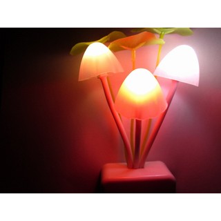 [Free ship >= 50K] Đèn ngủ đổi màu hình cây nấm, cảm ứng ánh sáng