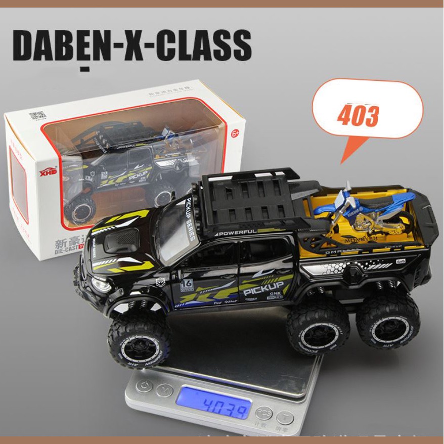 Mô hình kim loại xe Mercedes-Benz X-class Graffiti Pickup Off-Road Version 6x6 tỷ lệ 1:28