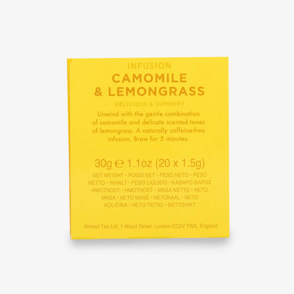 Trà thảo mộc Hoa Cúc và Sả 30g  - Ahmad Camomile & Lemongrass 30g/20bags (túi lọc có bao thiếc - 20 túi/hộp)