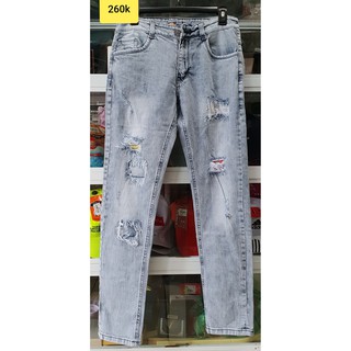 Quần bò dài rách size 28 đến 32