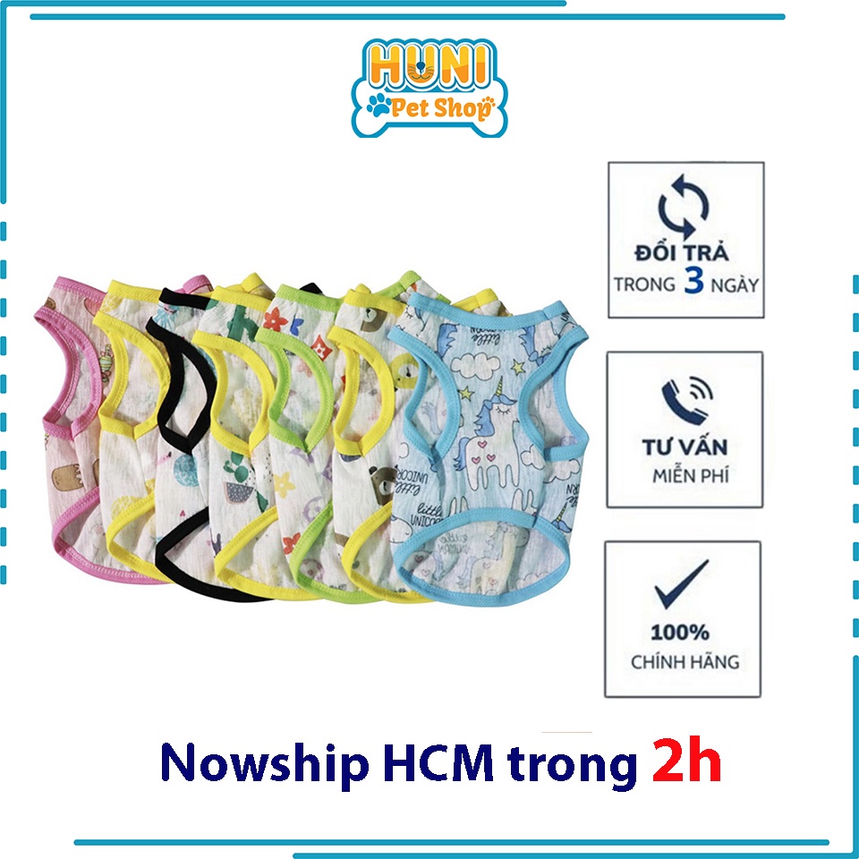 Áo thun chó mèo dạng lưới mát mẻ - Phụ kiện cho thú cưng Huni petshop