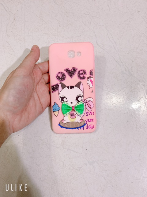 Ốp lưng sam sung J5 Prime mèo đeo nơ