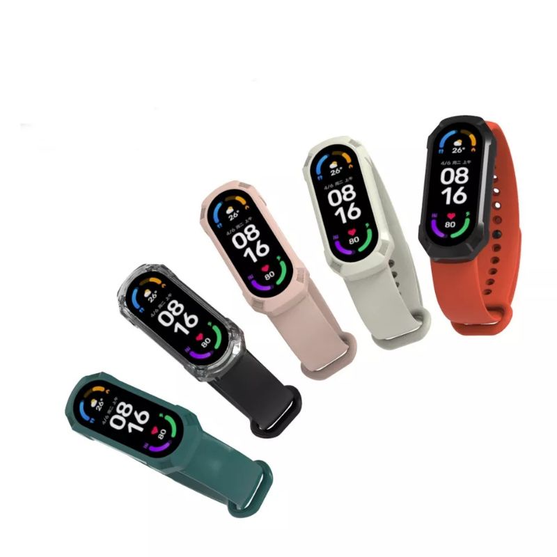 Ốp + Cường Lực 3d Bảo Vệ Màn Hình Cho Xiaomi Mi Band 6