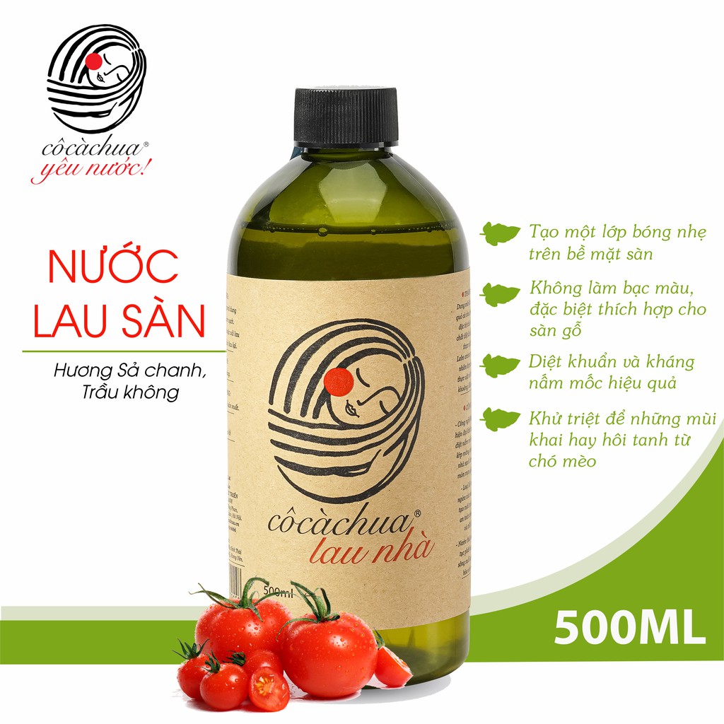 Mã BMLT35 giảm đến 35K đơn 99K Nước Lau Sàn Nhà Cô Cà Chua Yêu Nước 500ml