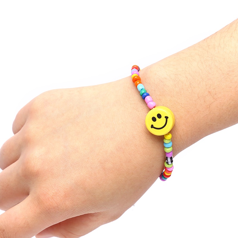 Vòng Tay Dây Xích Mặt Cười Phong Cách Boho Thời Trang Cho Nữ