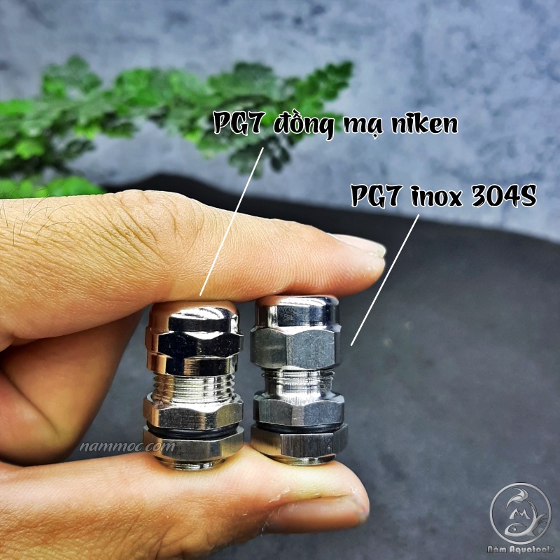 Nút PG7 INOX - Nút Siết Cáp inox PG7  | Dùng Chế Lọc, DIY Lọc Thùng Ngoài Cho Bể Cá Thuỷ Sinh