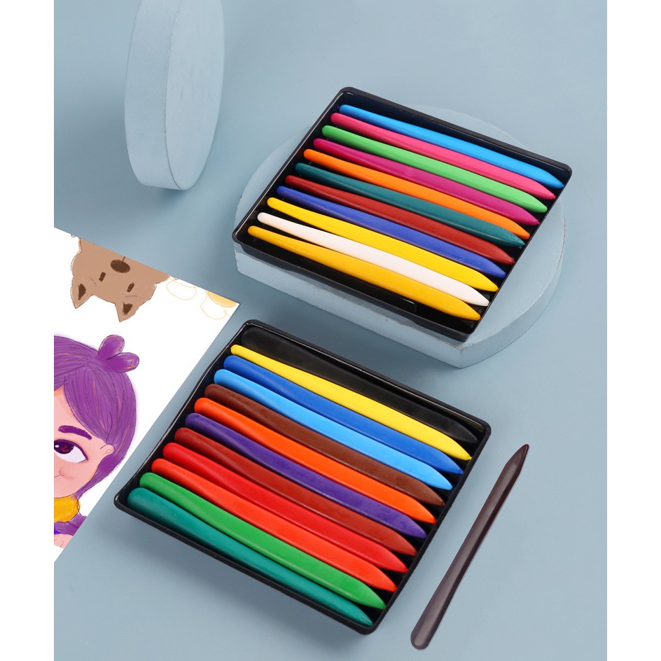 [Tặng 10 Tranh] Bộ 36 Bút Màu Sáp Hữu Cơ 100% Tự Nhiên An Toàn Cho Bé Cho Bé Tập Vẽ - Dumi Shop