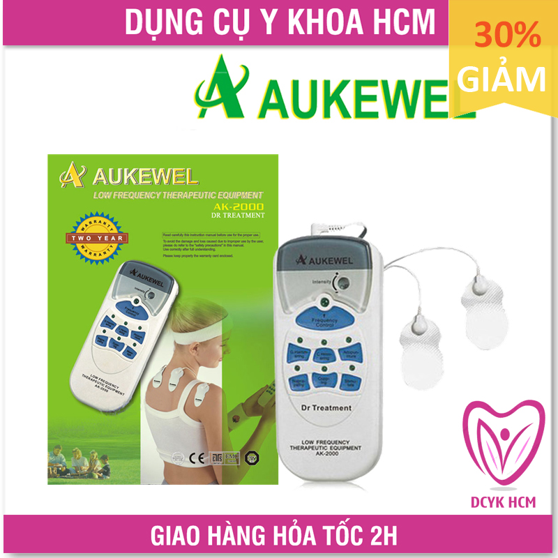 ⚡Now+Grab⚡| Máy Massage Dán Xung Điện 4 Miếng Dán: Aukewel AK-2000 (ĐỨC) (BH 24 Tháng) - Mát xa, Massa - GK0091