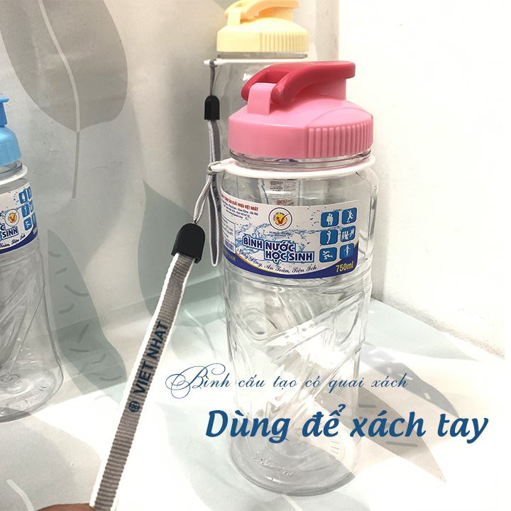 Bình nước học sinh Việt Nhật 550ml,750ml,900ml –Bình nước thể thao có quai dù treo (MS:0088/0089/0096) -Buôn rẻ 01281 | BigBuy360 - bigbuy360.vn