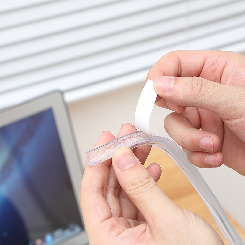 Cuộn Dây Bọc Cạnh Bàn Chống Va Chạm Hình Chữ L Trong Suốt Dài 1.0m Phong Cách Nhật Bản