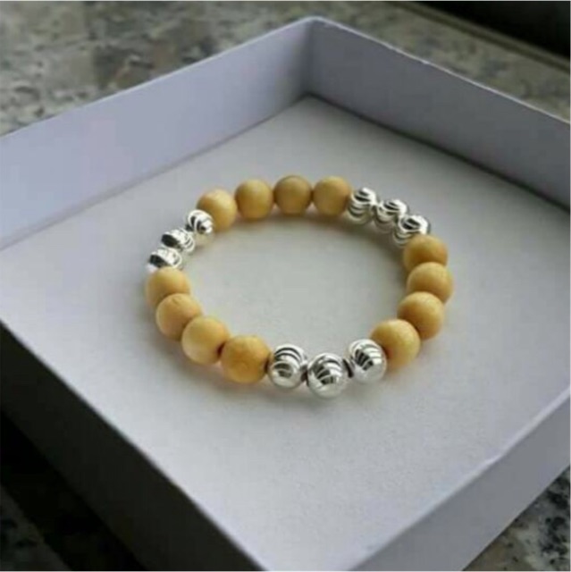Vòng dâu tằm 9 bi bạc cho bé gái