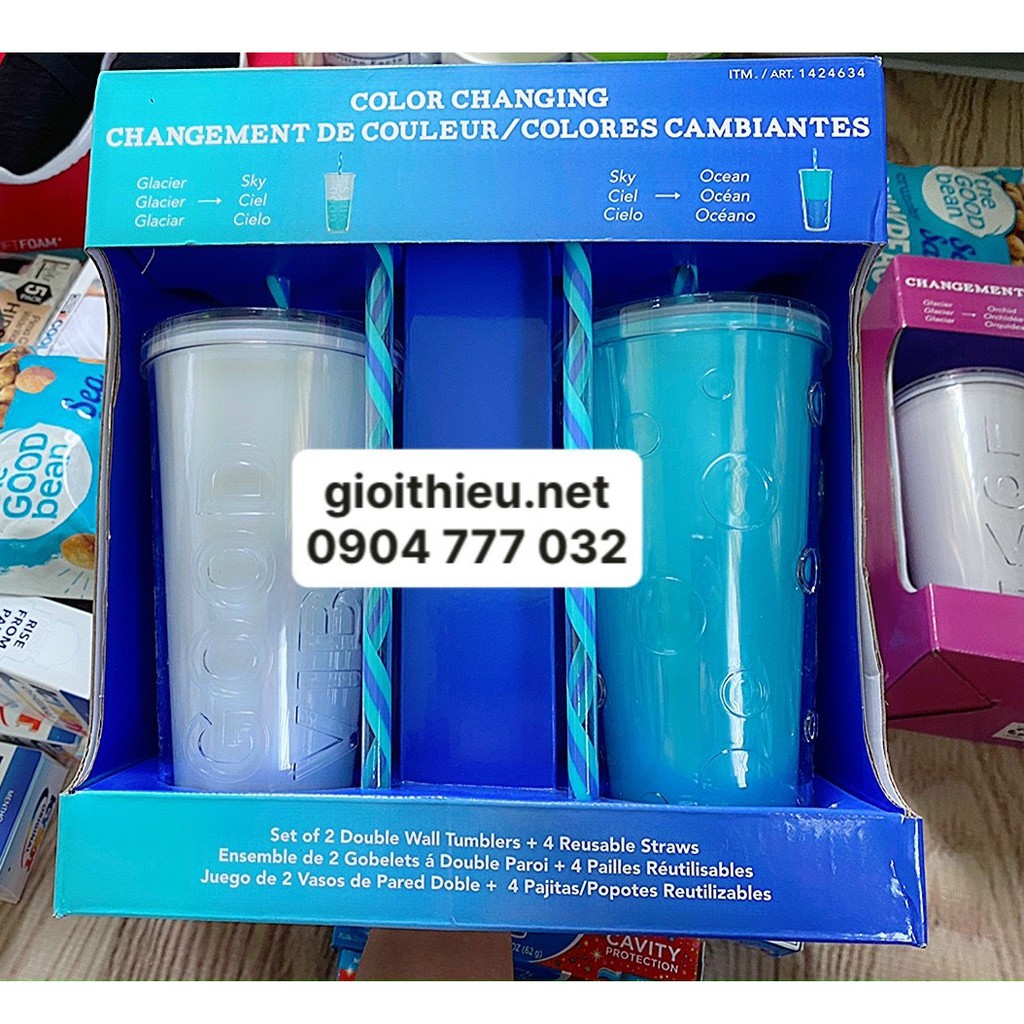 [Hàng Mỹ] Ly giữ nhiệt đổi màu theo nhiệt độ nước 650ml của Mỹ