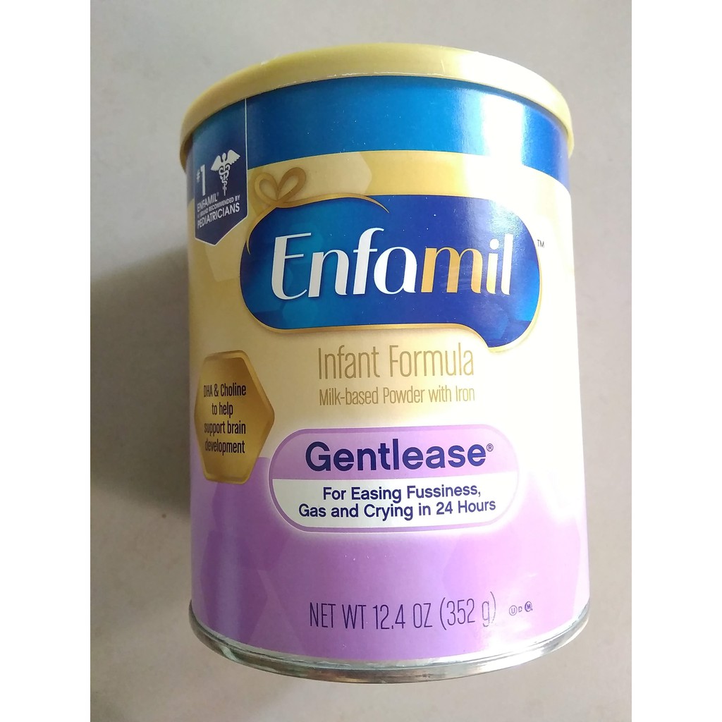 Thanh lý sữa Mỹ - Sữa Enfamil Gentlease chống nôn trớ, đầy hơi 352gram – Bảo đảm hàng Mỹ