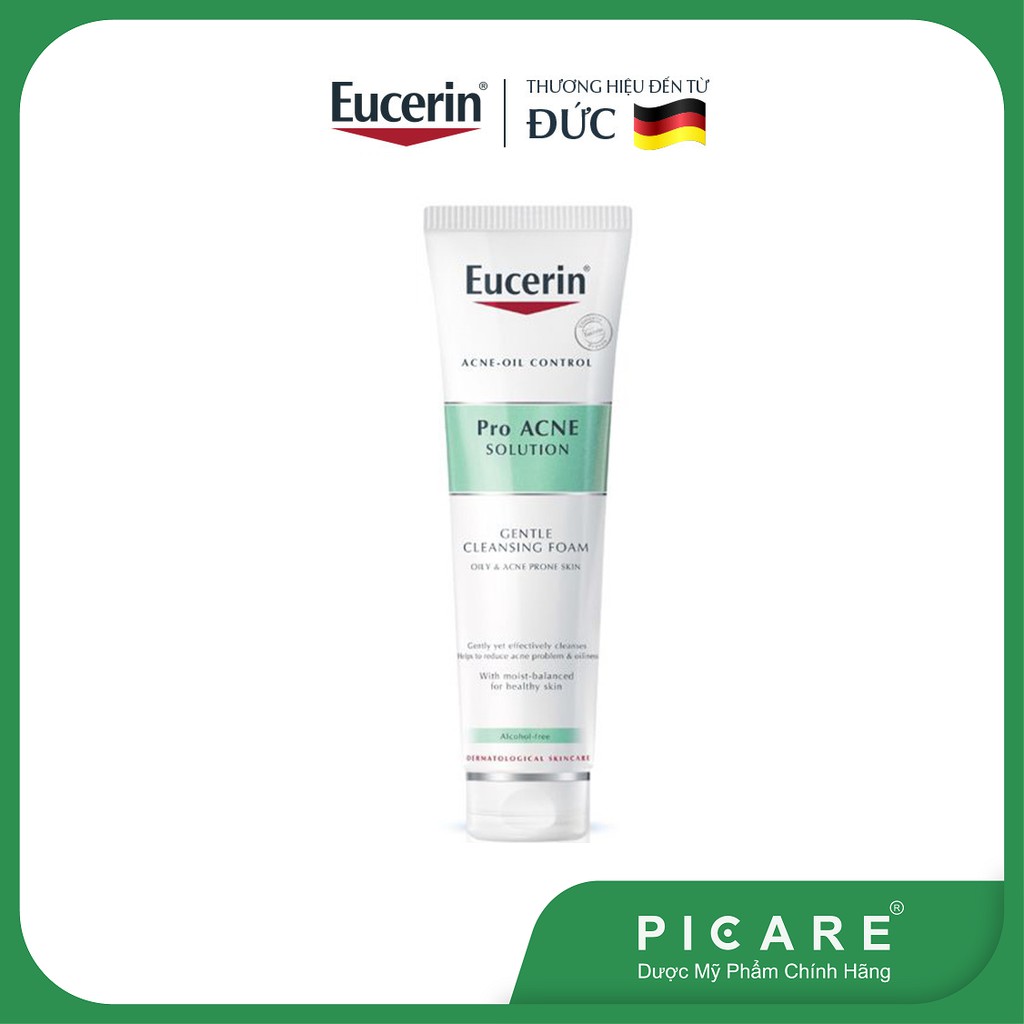 Sữa rửa mặt tạo bọt cho da mụn Eucerin Pro Acne Solution Gentle Cleansing Foam 150g -  66856