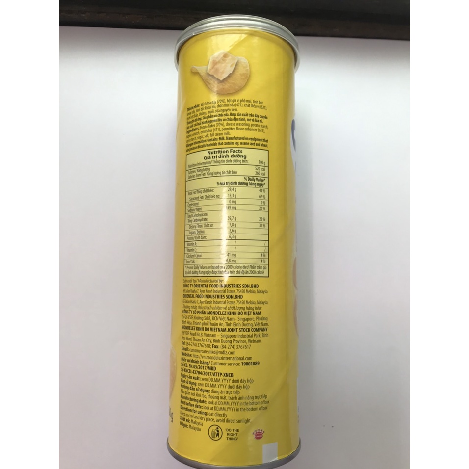 Snack Khoai Tây 100g Slide Vị Phô Mai (Lon 100g)