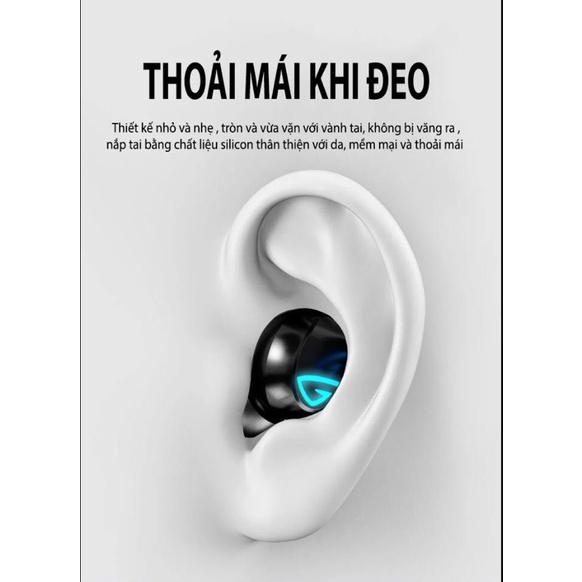 Tai Nghe Bluetooth HOLOCOM S10 Pro Không Dây Có Cảm Ứng - Đàm Thoại To Rõ Ràng - Âm Bass Mạnh Mẽ - Kiêm Sạc Dự Phòng