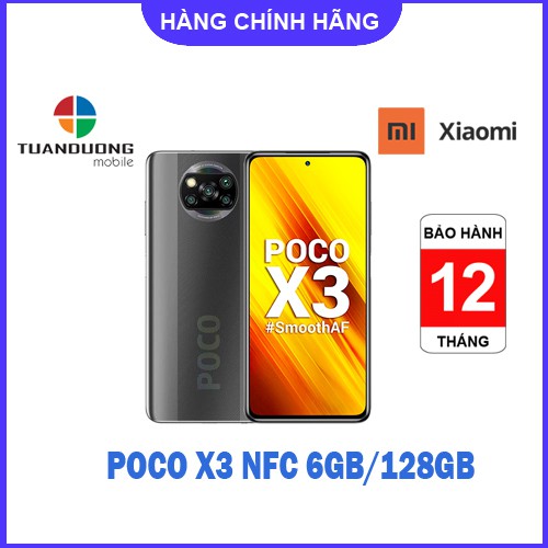 Điện thoại Xiaomi POCO X3 NFC 6GB/128GB - Hàng Mới Nguyên Hộp - Bảo Hành Chính Hãng | WebRaoVat - webraovat.net.vn
