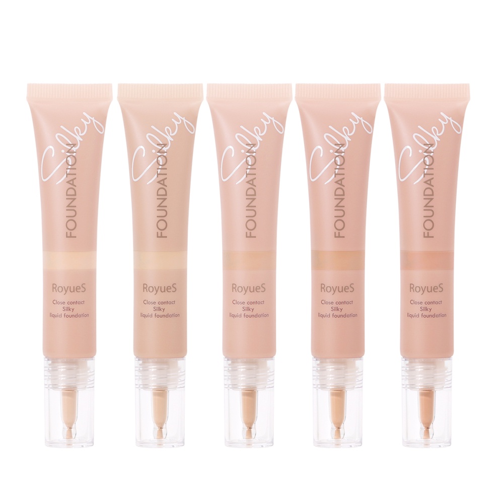 Kem nền ROYUES dạng lỏng tự nhiên với lớp che phủ cao 5 tông màu tuỳ chọn 20g Kem nền dạng lỏng COD
