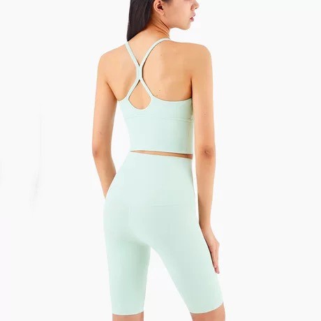 Set áo bra quần lửng tập thể thao nâng ngực dáng ôm quyến rũ cho nữ