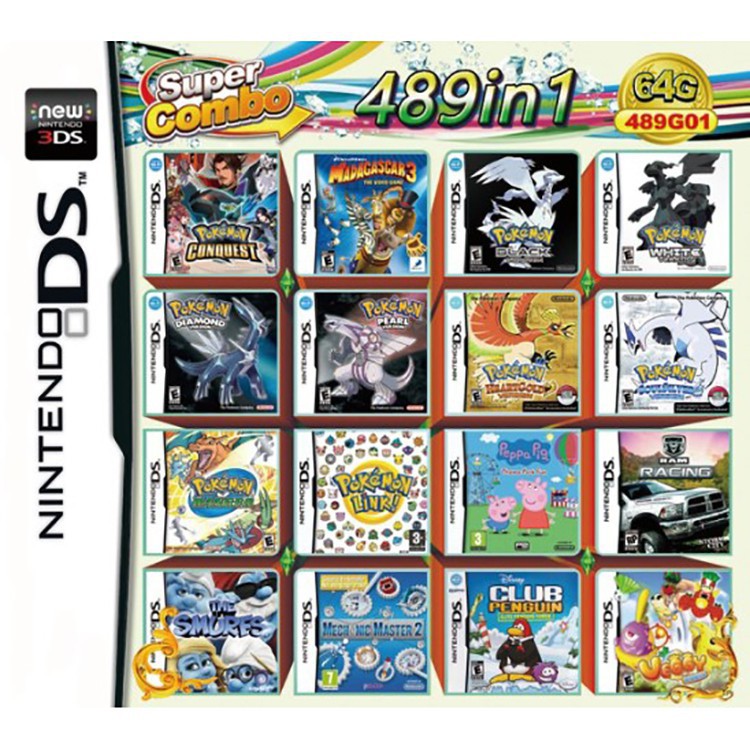 Bộ thẻ trò chơi cổ điển cho máy chơi game Nintendo Ds 3d