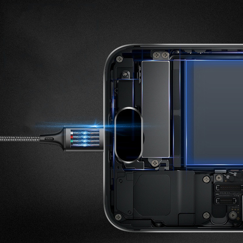 Cáp sạc nhanh USB type C 2 trong 1 thích hợp cho Samsung S10 Xiaomi 8 Pin