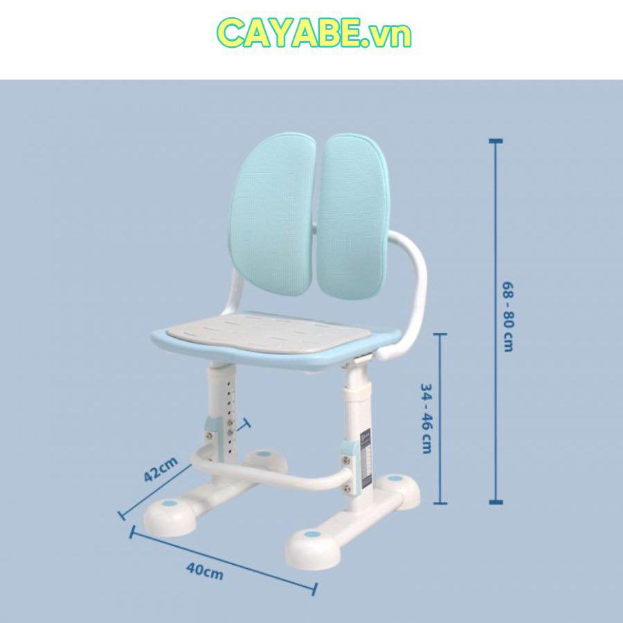 GHẾ HỌC SINH CHỐNG GÙ, CHỐNG CẬN TRẺ EM CAYABE CB-002 MÀU HỒNG NHẠT CHO BÉ