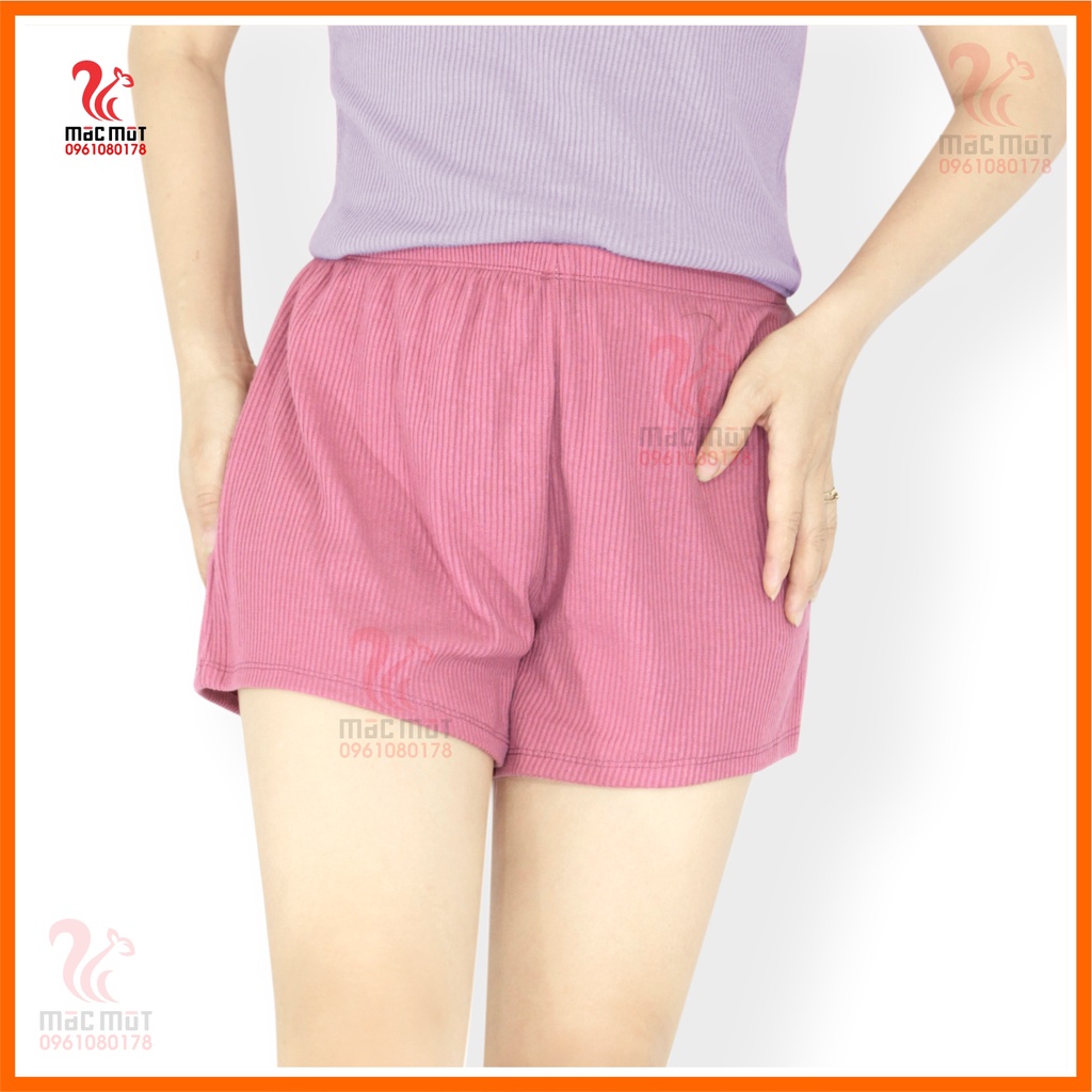 Quần short nữ thun cotton 100%, [Mã SP Q110] phù hợp làm quần đùi mặc nhà hoặc quần mặc trong váy. Thời trang Macmot | BigBuy360 - bigbuy360.vn
