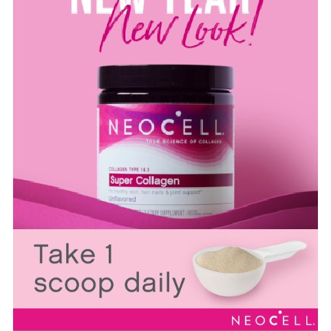 NEOCELL SUPER COLLAGEN +C tuýp type 123 joint complex tốt cho da tóc móng bột 200g 120 250 360 viên