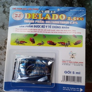 Thuốc diệt bọ chét chó mèo Delado 2.5ec diệt ve rận, kí sinh trùng, ghẻ ở chó mèo, thú cưng,gói tắm diệt sạch kí sinh 10