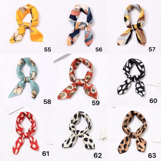 Khăn Lụa Vuông 50x50 cm - Khăn Quàng Cổ Vuông Clover