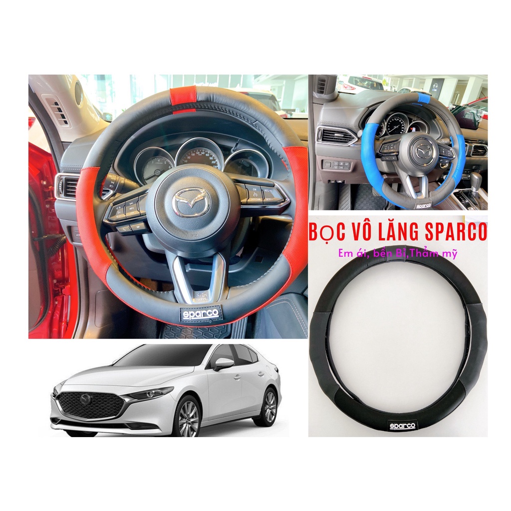 Bọc vô lăng ô tô hiệu Sparco Cao cấp dành cho xe Mitsubishi Xpander, outlander, attrage, Pajero sport, triton